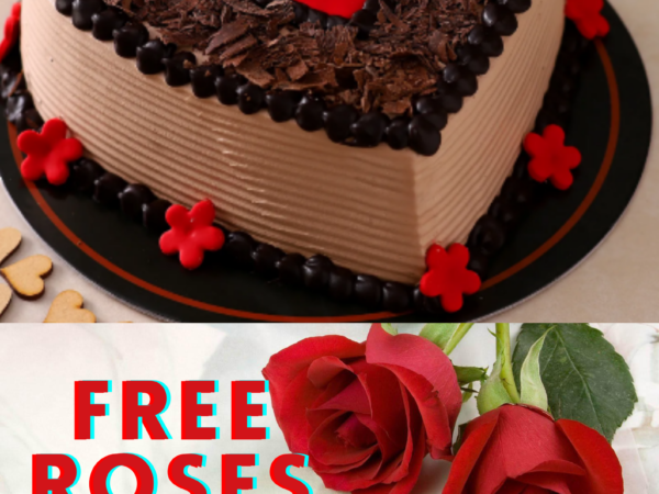 Valentines Day Cake- Choco Flakes Heart